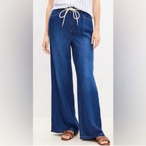 LOFT Blue Wide Leg Jeans